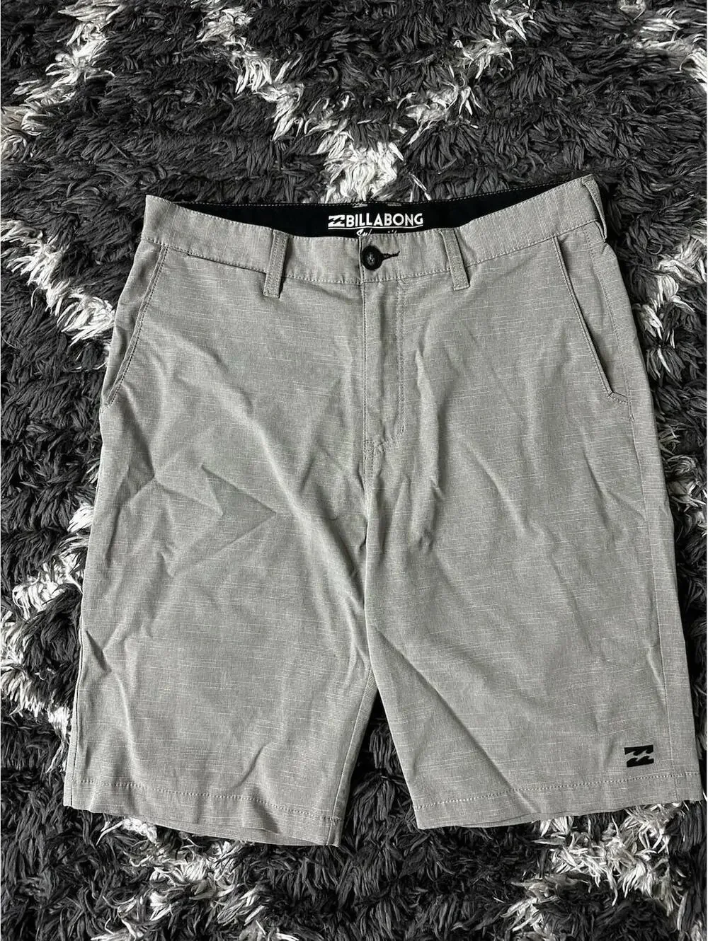 Billabong Submersibles Mens Size 31 Chino Hybrid Stretch Shorts Heather Grey